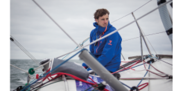 Tanguy Le Turquais à bord de son Figaro