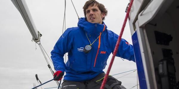 Tanguy Le Turquais à bord de son Figaro